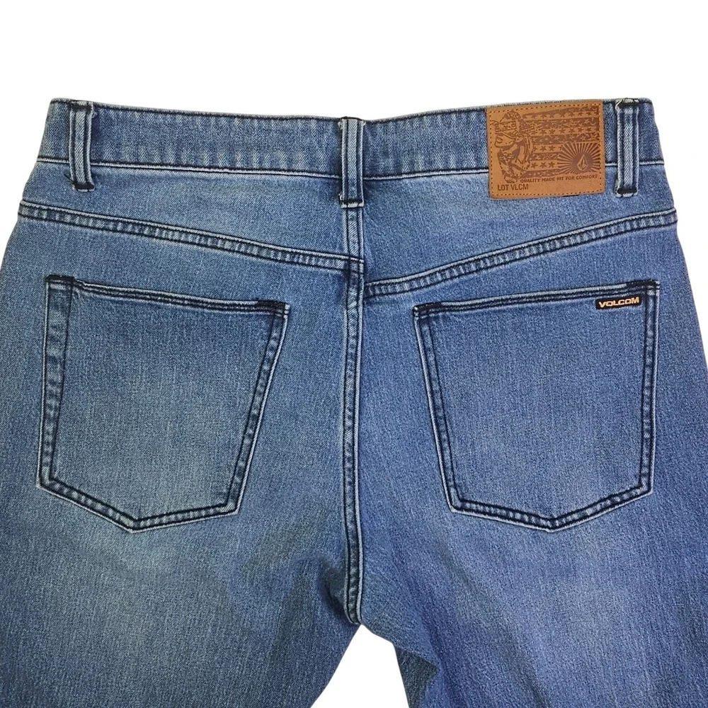 Volcom Kinkade Regular Straight Leg Mens Jeans Medium Wash Blue Size 31 - Picture 9 of 16